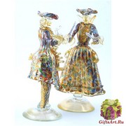 MD20 Венецианская пара 18 века с мурринами и золотом h24cm