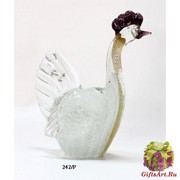 242/Р Статуэтка Курочка (выс. 17/дл. 15см) муранское стекло