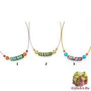 2015-13/maz Колье Парамарибо с 1 бусиной-тубой 6 см 44+5 см муранское стекло