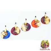 ZN17 Подвеска Алхимия 4х4,5 см 5 цветов муранское стекло