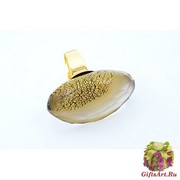 RS31 Кольцо Грани цвет золото муранское стекло