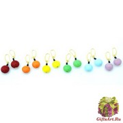 2017-20 Серьги Пастель 45+5см 6 цветов муранское стекло