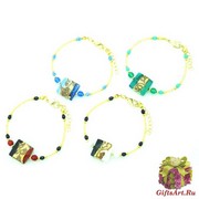 2017-1/maz Браслет Эмми 4 цвета 19+5 см муранское стекло