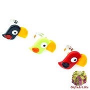 LV20 Кольцо Тукан 3 цвета 3 см  муранское стекло