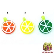 LV14-LV13-LV12 Подвеска Цитрус - апельсин, лимон, лайм 3 см муранское стекло