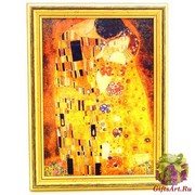 NV110 Репродукция Г.Климта &quot;Поцелуй&quot; на муранском стекле, размер А4