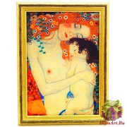NV110 Репродукция Г.Климта &quot;Материнство&quot; на муранском стекле размер А4