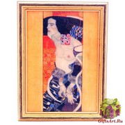 NV110 Репродукция Г.Климта &quot;Юдифь-2&quot; на муранском стекле размер А4