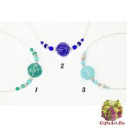 2016-46L/maz Легкое колье Лугано муранское стекло