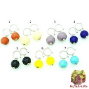 Vac/O Soffiato(3) Серьги дутые в форме шара моноколор муранское стекло