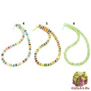 EN 207 Колье (2) Скерцо c кристаллами 40 см муранское стекло