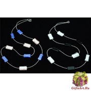 2017-30(1) Колье Step by step 80 см муранское стекло