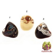 NV23 Кольцо шамаре' 3 цвета муранское стекло