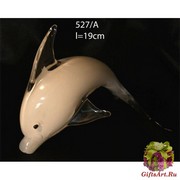 527/A Статуэтка Дельфин (дл. 19см) муранское стекло