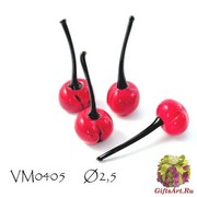 VM0405 Ягодка черешни муранское стекло