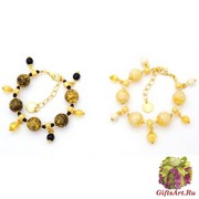 Vac/B7145 Браслет Charms 2 варианта  муранское стекло