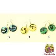 RS15 Серьги Танец 9 цветов муранское стекло