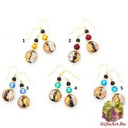 2017-71/maz Серьги Саленто 5 цветов муранское стекло