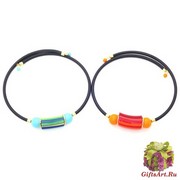 2017-82/maz Колье Касабланка легкое на коже 2 цвета муранское стекло