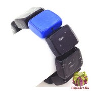 2017-75 Браслет Reason цвет черно-синий муранское стекло