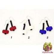 2017-75 Серьги Reason 4 цвета каучук и муранское стекло