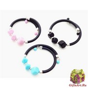 2017-79 Браслет California на каучуке 3 цвета муранское стекло