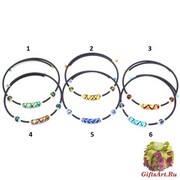 2018-24 Колье Smile 6 цветов муранское стекло