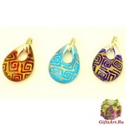 RD25 Подвеска-капля Лабиринт муранское стекло