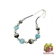 2017-80 Колье Гертруда 50+5см муранское стекло