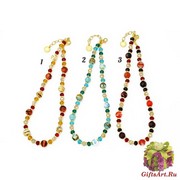 Vac/С9561 Колье Сандра 40+5 см муранское стекло