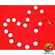 2017-56 Колье матовое Boule de neige 76 см муранское стекло