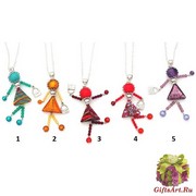 SM(2) Колье Долли на цепочке 83 см различные цвета