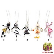 SM(3) Колье Долли на цепочке 83 см различные цвета