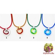 RD26 (1) Подвеска Триада различные цвета муранское стекло