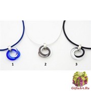 RD26 (2) Подвеска Триада различные цвета муранское стекло