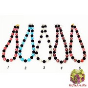 Vac/L14(1) Колье Этна бусины 14 мм 52+5 см муранское стекло