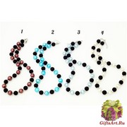 Vac/L12 Колье Этна бусины 12 мм  50+5 см муранское стекло