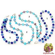 Vac/С521 Колье Тенерифе 50+5см 2 варианта муранское стекло