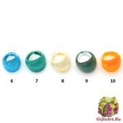 RD17 Кольцо Самоцветы (2) муранское стекло