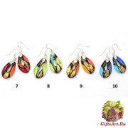 RD14 Серьги Блюз (2) муранское стекло