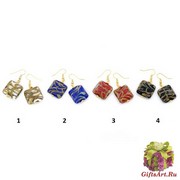 Vac/O9284/С Серьги  Магда 4 цвета муранское стекло