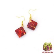 арт.613 Серьги 1,5х1,5 см на швензе (дужке)