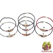 2018-27/maz Колье Banana на каучуке 7 цветов 48 см муранское стекло