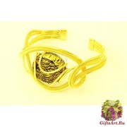 RS77 Браслет Futura с золотой бусиной из муранского стекла