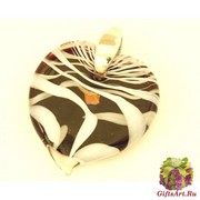 PM07 Подвеска Сердце муранское стекло