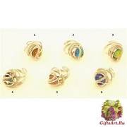 RS77 Кольцо Futura с бусиной дикроико муранское стекло