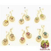 RS77 Серьги Futura с бусинами дикроико муранское стекло