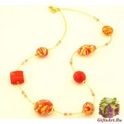 2017-6/maz Колье Flame 60см муранское стекло