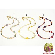 Vac/С9360(2) Колье Shake длинное 80 см муранское стекло