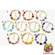 Vac/B9361 Браслет Shake разл.цвета к колье C9360 муранское стекло